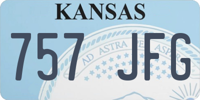 KS license plate 757JFG