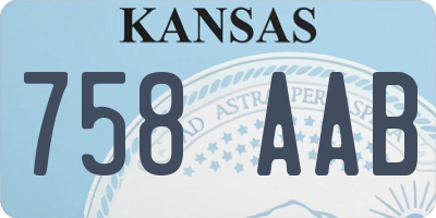 KS license plate 758AAB