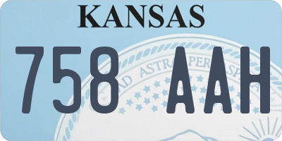 KS license plate 758AAH