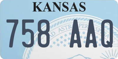 KS license plate 758AAQ
