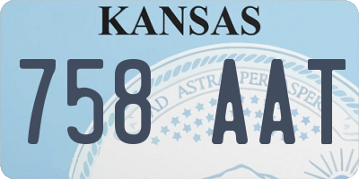 KS license plate 758AAT