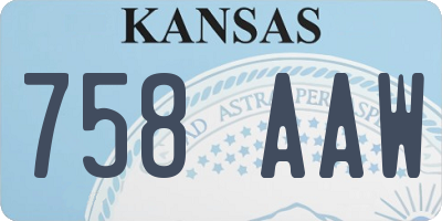 KS license plate 758AAW