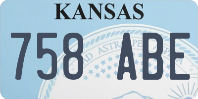 KS license plate 758ABE