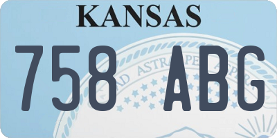 KS license plate 758ABG