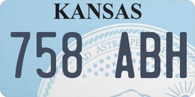 KS license plate 758ABH