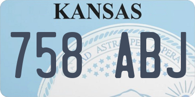 KS license plate 758ABJ