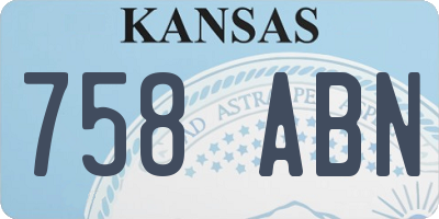 KS license plate 758ABN