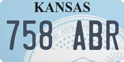 KS license plate 758ABR