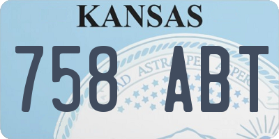 KS license plate 758ABT