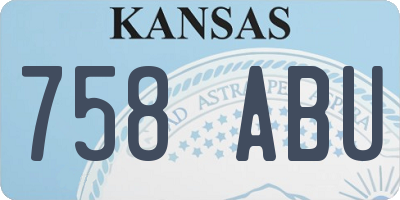 KS license plate 758ABU