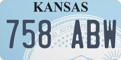 KS license plate 758ABW