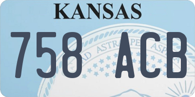 KS license plate 758ACB