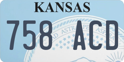 KS license plate 758ACD