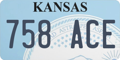 KS license plate 758ACE