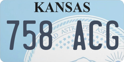 KS license plate 758ACG