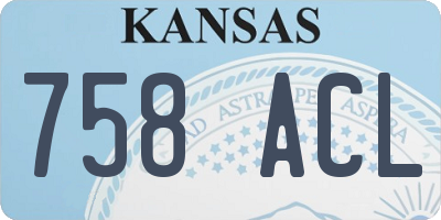 KS license plate 758ACL