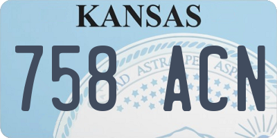 KS license plate 758ACN