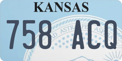 KS license plate 758ACQ