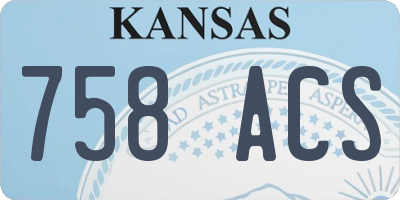 KS license plate 758ACS