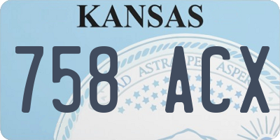 KS license plate 758ACX