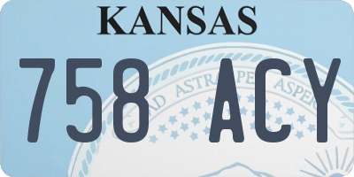 KS license plate 758ACY