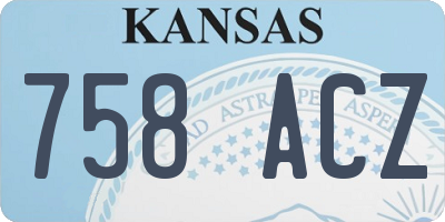 KS license plate 758ACZ