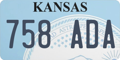 KS license plate 758ADA