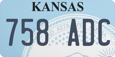 KS license plate 758ADC