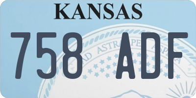 KS license plate 758ADF