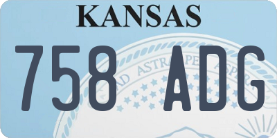 KS license plate 758ADG