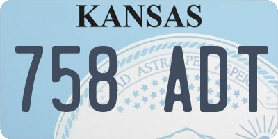 KS license plate 758ADT