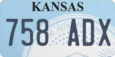 KS license plate 758ADX