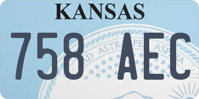 KS license plate 758AEC