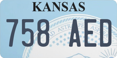 KS license plate 758AED