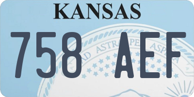 KS license plate 758AEF