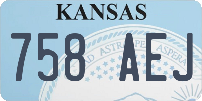 KS license plate 758AEJ