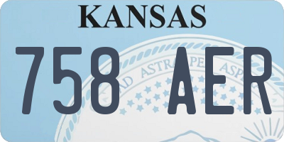 KS license plate 758AER