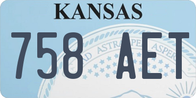 KS license plate 758AET