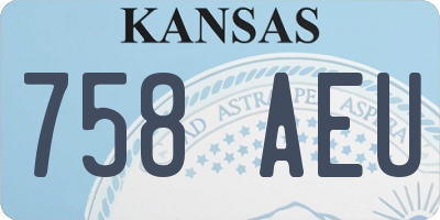 KS license plate 758AEU