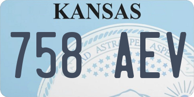 KS license plate 758AEV