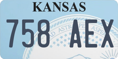 KS license plate 758AEX