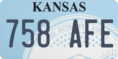 KS license plate 758AFE