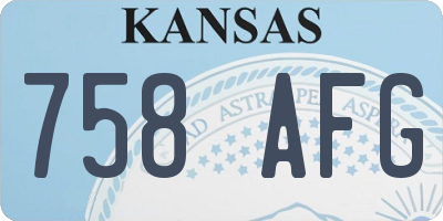 KS license plate 758AFG
