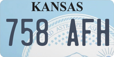 KS license plate 758AFH