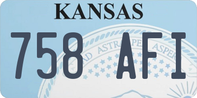 KS license plate 758AFI