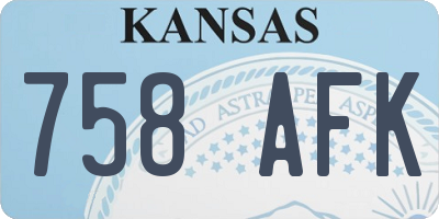 KS license plate 758AFK