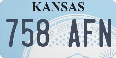 KS license plate 758AFN