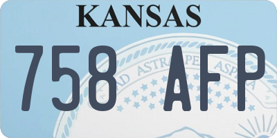 KS license plate 758AFP
