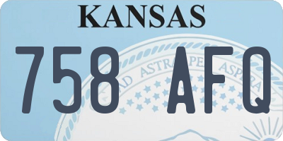 KS license plate 758AFQ