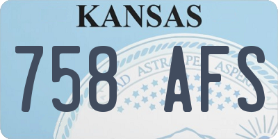 KS license plate 758AFS